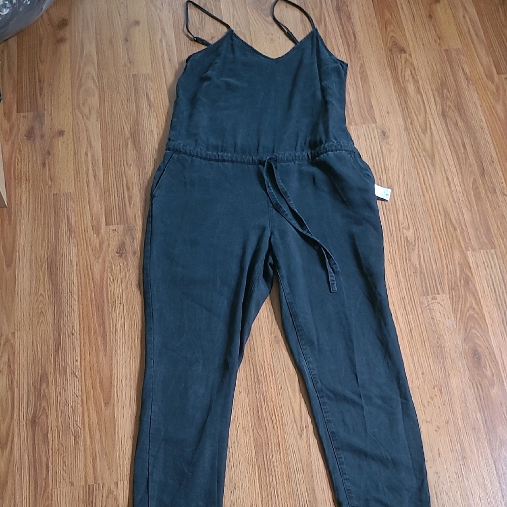 PAIGE Charcoal Jumpsuit with Adjustable Straps